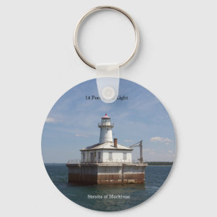 14 Foot Shoal Light-sleutelketen Sleutelhanger