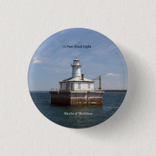 14 Foot Shoal Light-toets Ronde Button 3,2 Cm