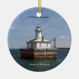 14 Foot Shoal Light-versiering Keramisch Ornament