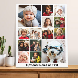 14 Foto Collage - Modern Minimaal Wit Canvas Afdruk