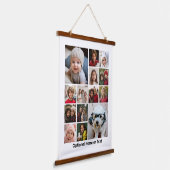 14 Foto Collage Montage en Tekst - Kan Wit bewerke Hangend Wandkleed (Gebogen)
