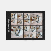 14 Foto Collage vierkante zwarte kalligrafie Fleece Deken (Voorkant (Horizontaal))