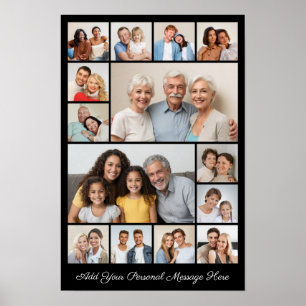 14 Foto Collage Voeg Je Eigen Groet Toe Poster