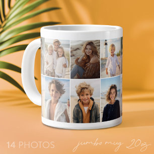 14 foto-collageraster - minimaal modern wit grote koffiekop