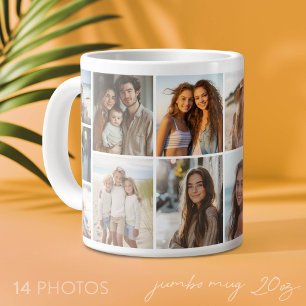 14 foto-collagerooster - minimaal modern wit grote koffiekop