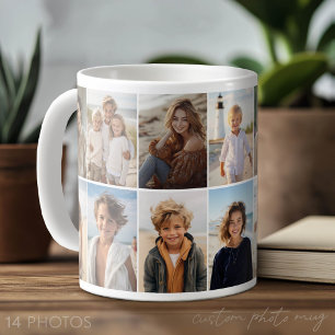 14 foto-collagerooster - minimaal modern wit koffiemok