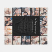 14-Foto in Loving Memory Name & Custom Quote Fleece Deken (Voorkant (Horizontaal))