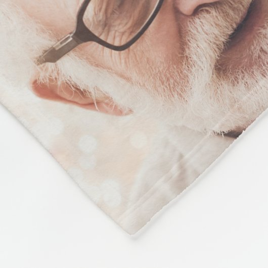 14-Foto in Loving Memory Name & Custom Quote Fleece Deken (Hoek)