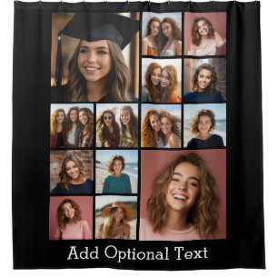 14 Foto Instagram Collage - kan achtergrond verand Douchegordijn