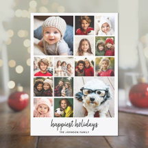 14 Foto Kerst Collage Minimalistisch zwart Gelukki