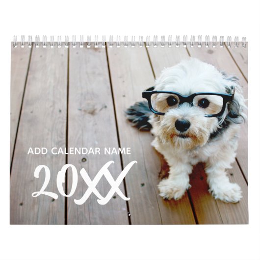 14 Foto - Volledige Dekking Whimsical Lettertype Kalender (Hoes)