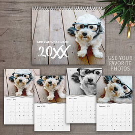 14 Foto - Volledige Dekking Whimsical Lettertype Kalender