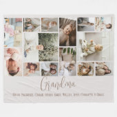 14 Fotocollage en tekst sjabloon gepersonaliseerd Fleece Deken (Voorkant (Horizontaal))