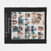 14 Fotocollage met kalligrafietype - zwart Fleece Deken (Voorkant (Horizontaal))