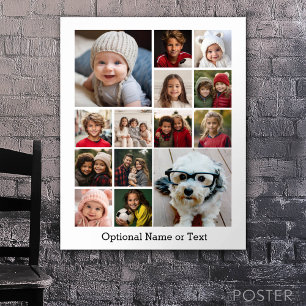 14 Fotocollage - Modern Minimaal Wit Poster