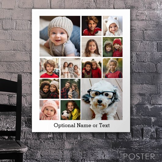 14 Fotocollage - Modern Minimaal Wit Poster