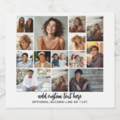 14 Fotocollage Raster - 2 Tekstvakken - zwart wit Bier Etiket (Enkel label)