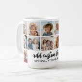 14 Fotocollage Raster - 2 Tekstvakken - zwart wit Koffiemok (Voorkant links)