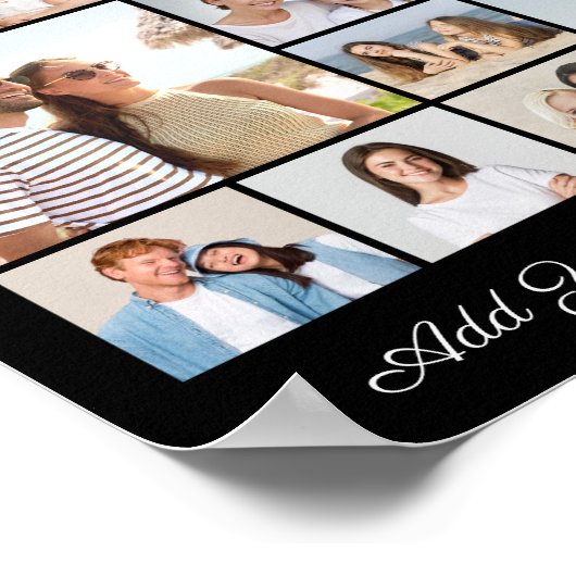14 Fotocollage Voeg uw eigen groet toe Poster (Hoek)
