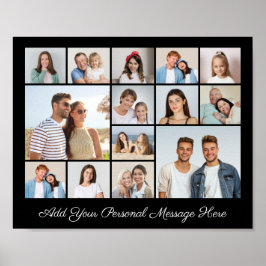 14 Fotocollage Voeg uw eigen groet toe Poster