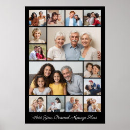 14 Fotocollage Voeg uw eigen groet toe Poster