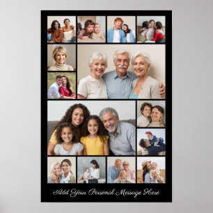 14 Fotocollage Voeg uw eigen groet toe Poster
