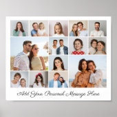 14 Fotocollage Voeg uw eigen groet toe Poster (Voorkant)