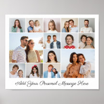 14 Fotocollage Voeg uw eigen groet toe