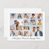 14 Fotocollage Voeg uw eigen Wenskaart toe (Voorkant / Achterkant)