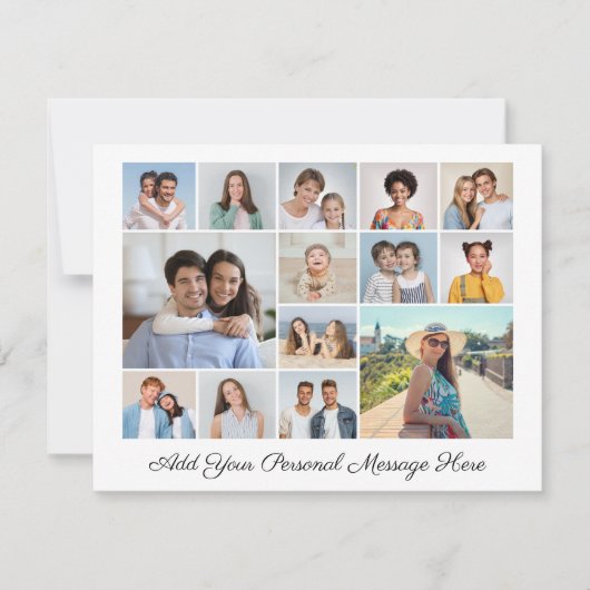 14 Fotocollage Voeg uw eigen Wenskaart toe (Voorkant)