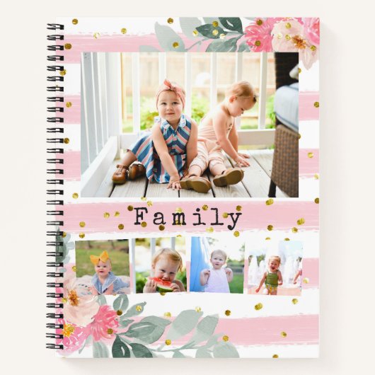 14 Foto's Collage Family Notitieboek (Voorkant)