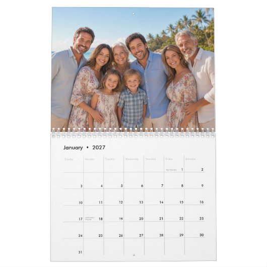14 Foto's Volledige Afdekking - Modern Minimaal De Kalender (Jan 2027)