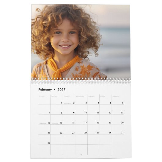 14 Foto's Volledige Afdekking - Modern Minimaal De Kalender (Feb 2027)