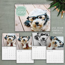 14 Foto's Volledige Dekking - Art Deco Naam Munt Kalender
