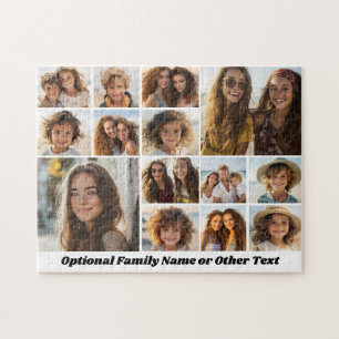 14 Fotosamenstelling - Modern Minimaal Wit Legpuzzel