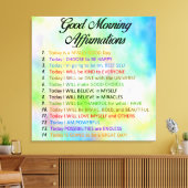 14 Goede ochtendgeluiden - Positief denken C Canvas Afdruk (Insitu (Woonkamer))