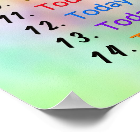 14 Goede ochtendgeluiden - Positief denken Poster (Hoek)