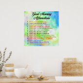 14 Goede ochtendgeluiden - Positief denken Poster (Keuken)