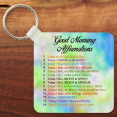 14 Good Morning Affirmations for Positive Living Sleutelhanger (Voorkant)