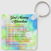 14 Good Morning Affirmations for Positive Living Sleutelhanger (Achterkant)