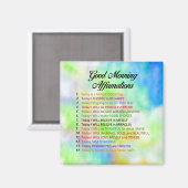 14 Good Morning Affirmations Magneet (Voorkant / Achterkant)