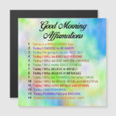 14 Good Morning Affirmations Magnetische Uitnodiging (Voorkant / Achterkant)