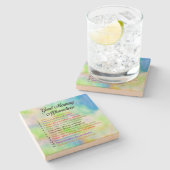 14 Good Morning Affirmations Stenen Onderzetter (Zijkant)