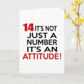 14 het is niet zomaar een nummer het is een attitu kaart (Gele Bloem)