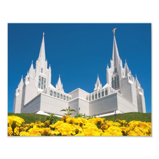 14-inch x 11-inch foto LDS San Diego Temple Afdruk (Voorkant)