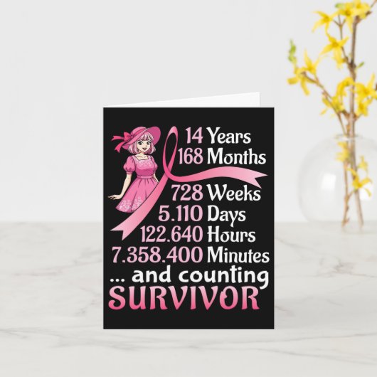 14 jaar 168 maanden en telling borstkanker Sur Kaart (Gele Bloem)