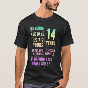 14 Jaar Getrouwd Grappige 14e Huwelijksverjaardag T-shirt