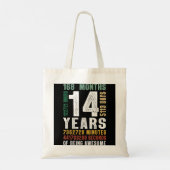 14 jaar Geweldige 14e verjaardag van gipsplaten G Tote Bag (Achterkant)