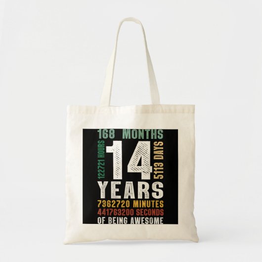 14 jaar Geweldige 14e verjaardag van gipsplaten G Tote Bag (Voorkant)