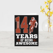 14 jaar Geweldige Boy 14th Birthday Voetbal Kaart (Gele Bloem)